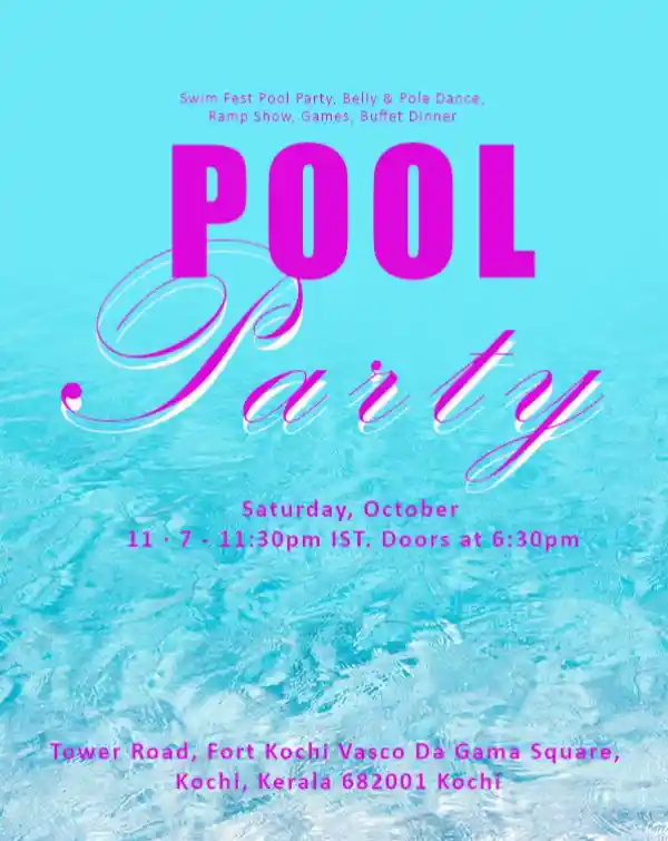 mibile image for Pool Party, Belly & Pole Dance, Ramp Show, Games, Buffet Dinner & Drinks